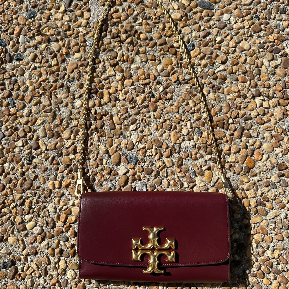 Tory Burch Eleanor Clutch Burgundy